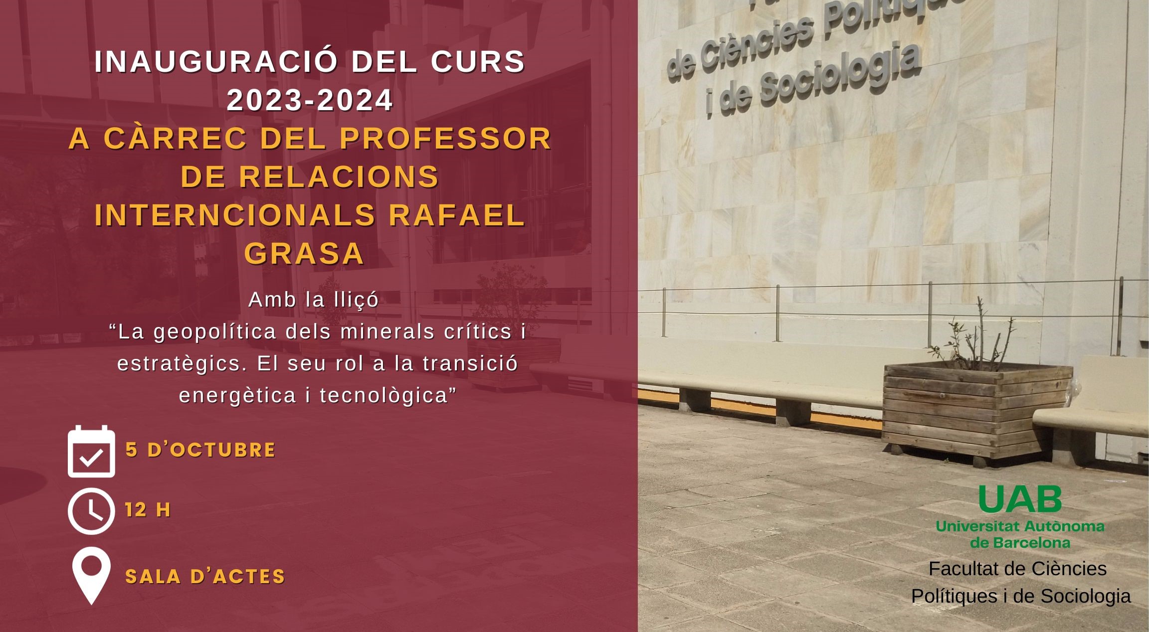 Cartell de la inauguració